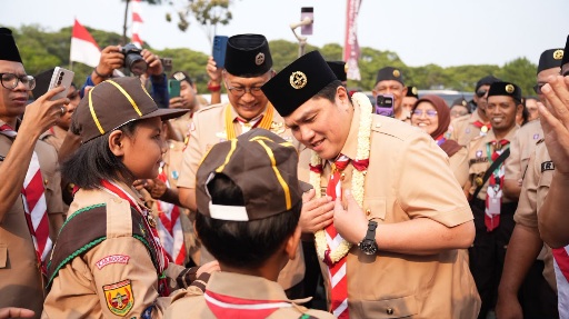 Menpora Erick Thohir Tekankan Peran Pramuka dalam Pembentukan Karakter Bangsa