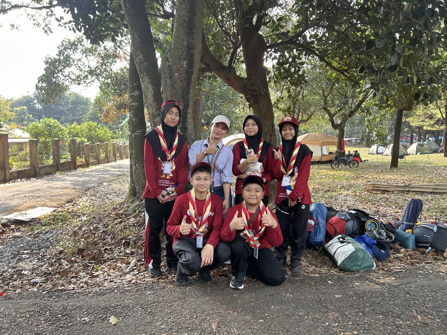 Foto dalam berita Siswa Kelas 8 Sekolah Indonesia Cairo Ikuti Kegiatan Camp di Jambore